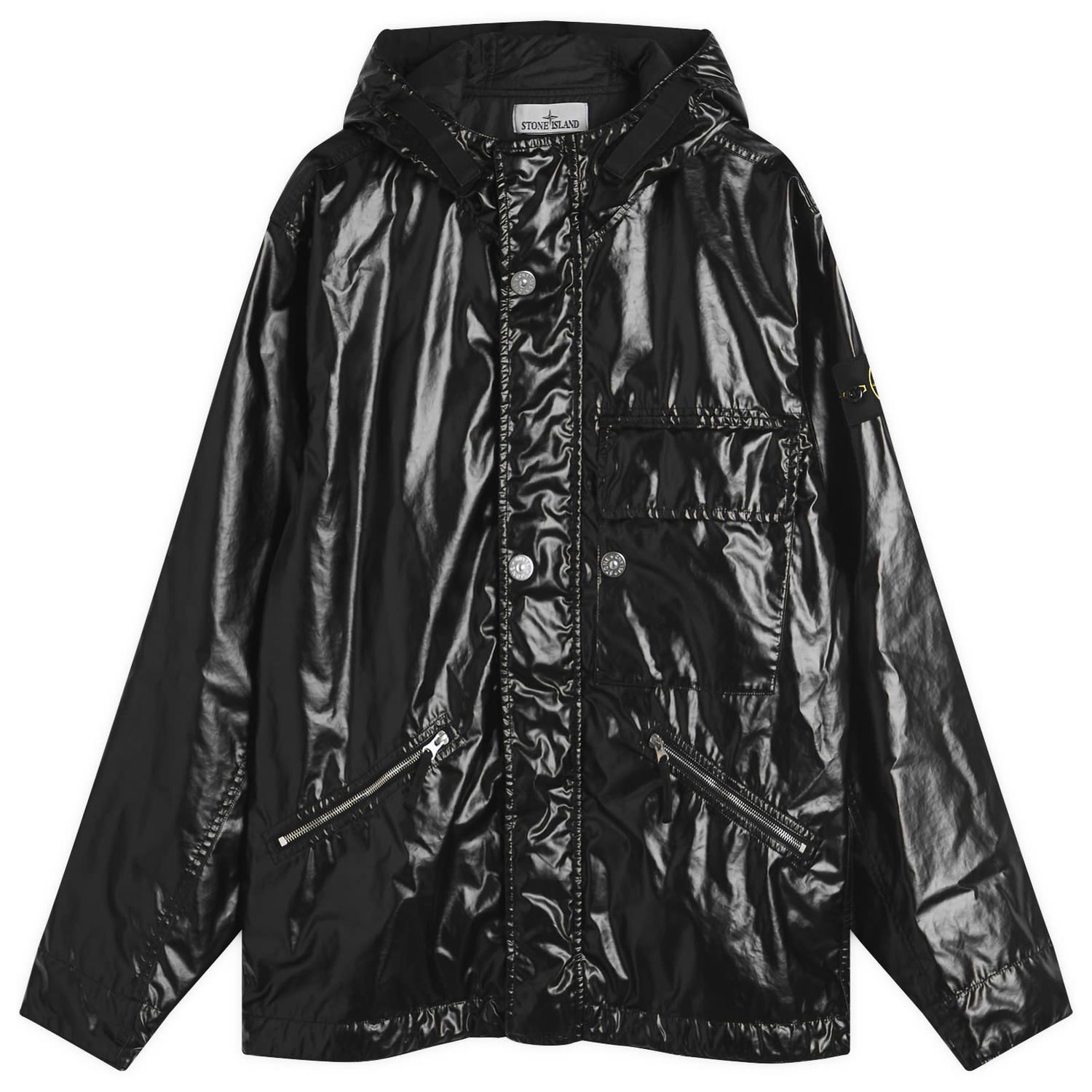 Parka Stone Island Mussola Gommata-TC Short Parka Jacket, Size Large Črna | K1S154100062-V0029, 0