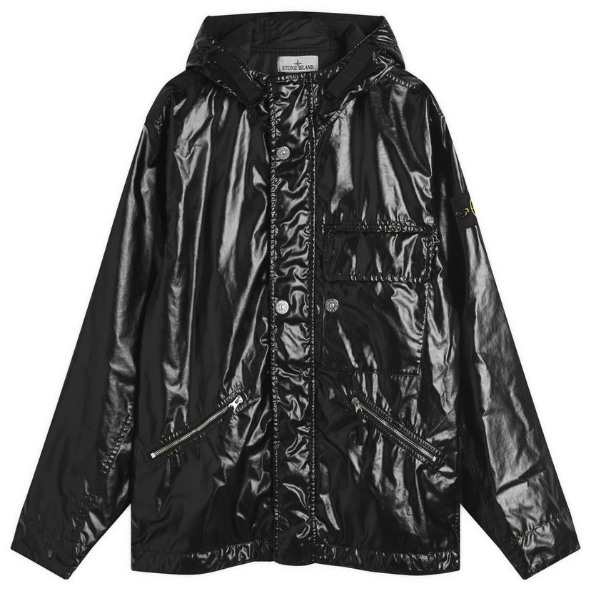 Parka Stone Island Mussola Gommata-TC Short Parka Jacket, Size Large Črna | K1S154100062-V0029