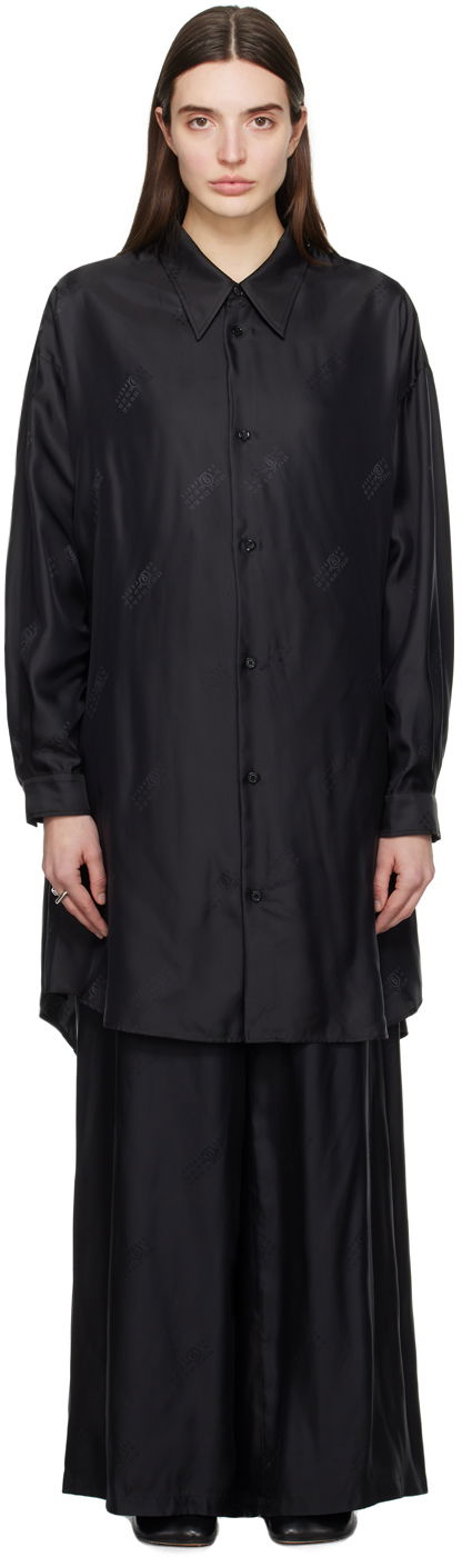 Obleke Maison Margiela MM6 Button-Up Dress Črna | S52CT0780 S78374
