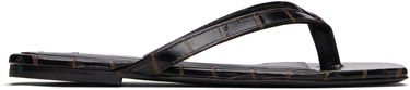 Oblačila TOTEME TOTEME Croco-Embossed Flip-Flops Črna | 252-WAS4557-LE0076, 0