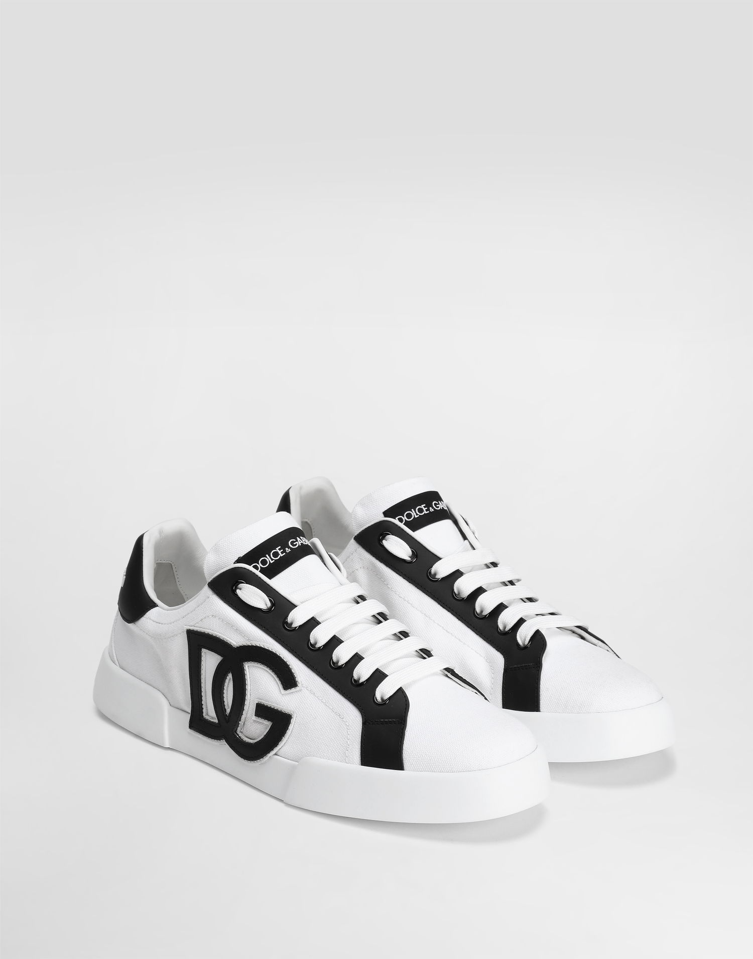 Superge in čevlji Dolce & Gabbana Portofino Light Strobel Canvas and Calfskin Bela | CS2343AE6298T908, 1
