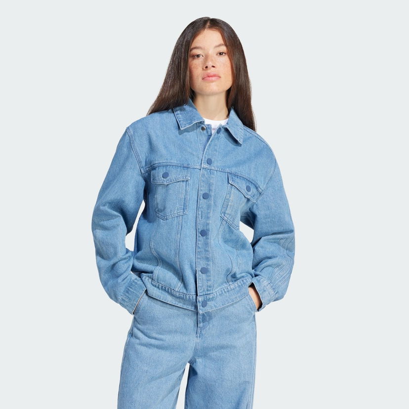 Jakna adidas Originals KSENIASCHNAIDER 3-Stripes Modra | IS1742