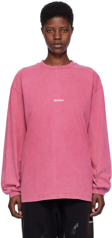 Majica We11done We11done Vintage Long Sleeve T-Shirt Roza | WD-TT0-24-722-U-PK, 0