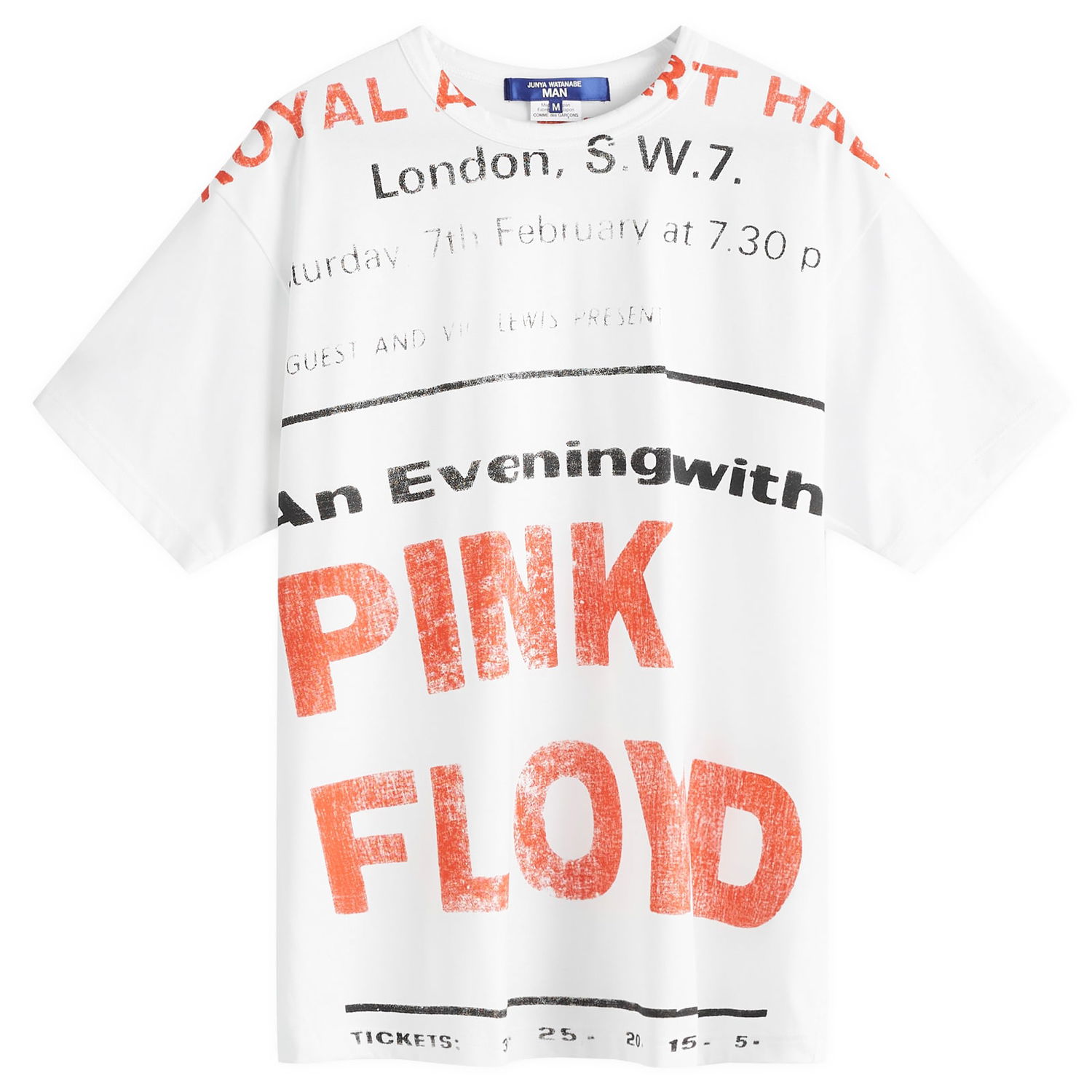 Majica Junya Watanabe Junya Watanabe MAN x Pink Floyd Graphic Print T-Shirt, Size M Bela | WN-T005-051-1, 0