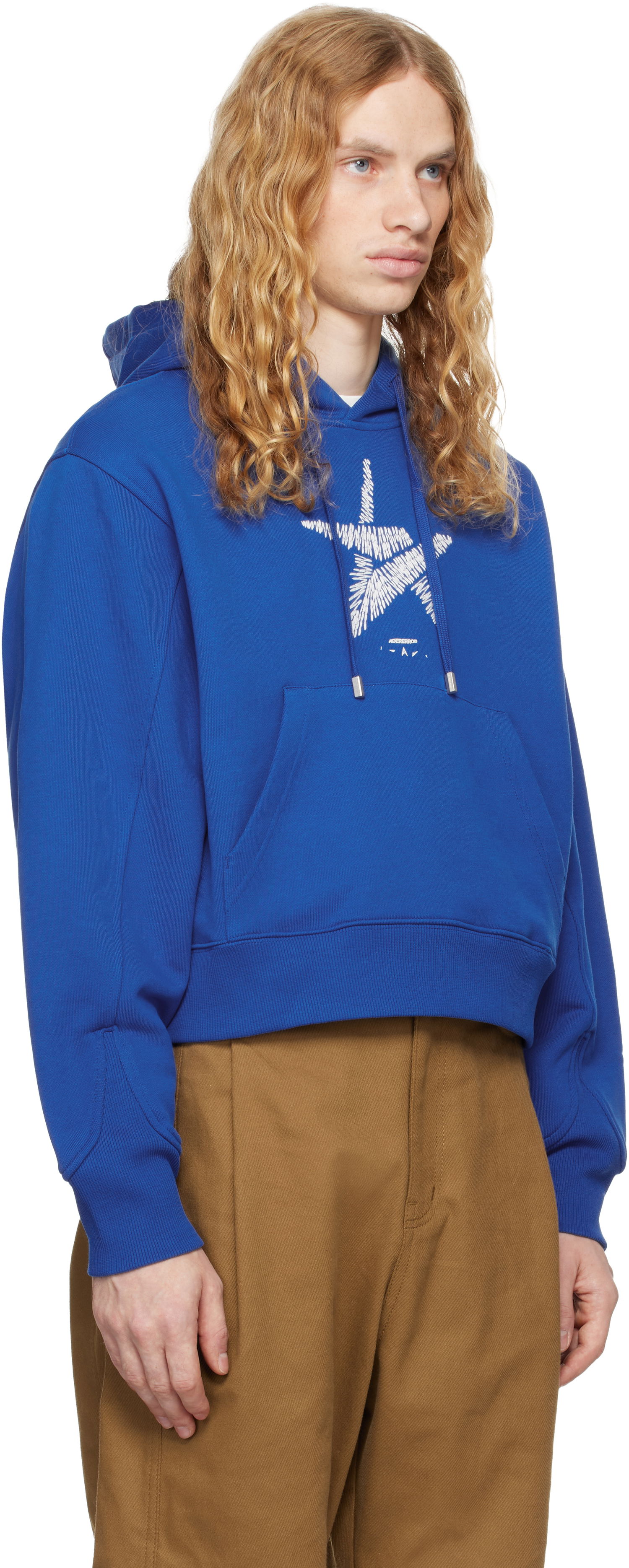 Pulover ADER ERROR Stad Product. 36 Embroidered Logo Hoodie Modra | BN01FWHD0105BL, 1