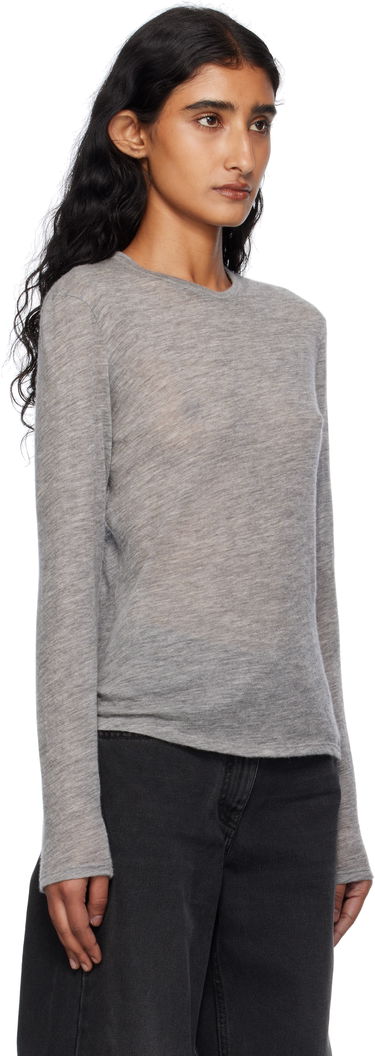 Pleteni pulover The Row The Row Iverness Long Sleeve Sweater Siva | 5590-K52, 1