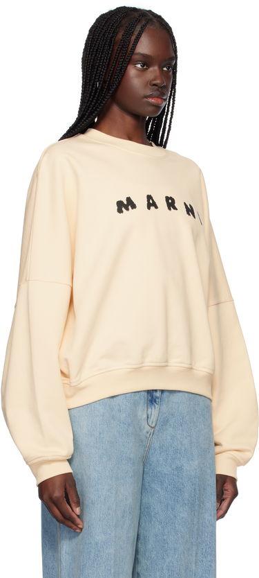 Pulover Marni Marni Crewneck Sweatshirt Bež | FLJE0185P7 USCX43, 1