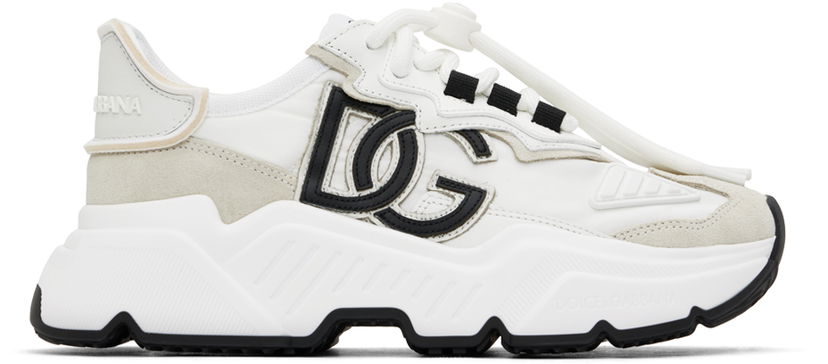 Superge in čevlji Dolce & Gabbana White Daymaster Sneakers Bela | CK1908 AQ040