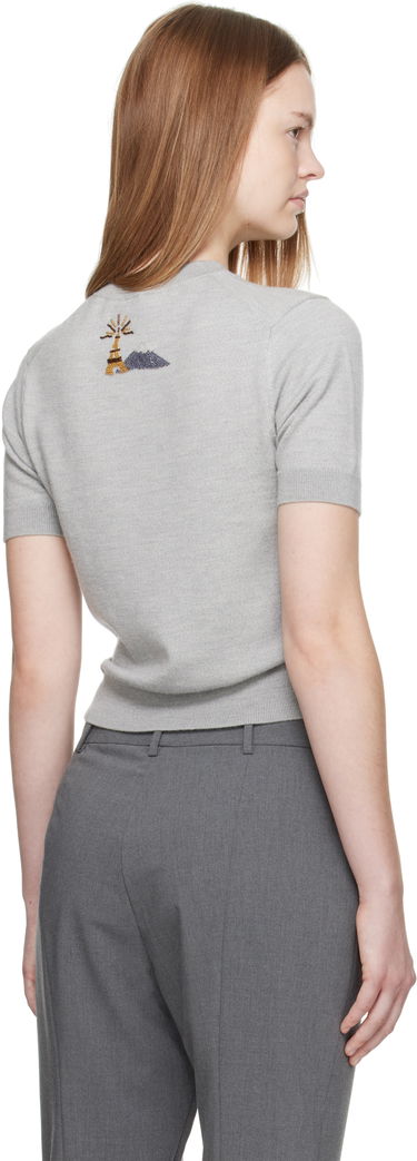 Pleteni pulover KENZO Kenzo Paris Beaded Wool Sweater Siva | FF62TO6063CU, 2