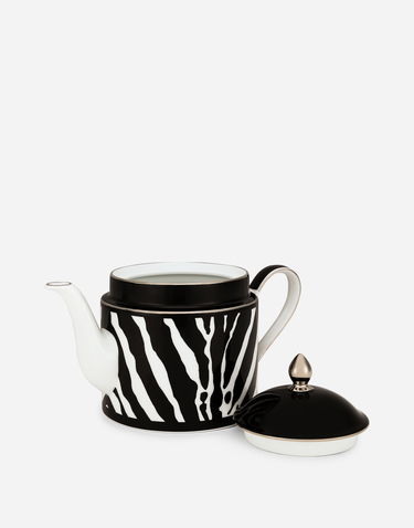 Home decor Dolce & Gabbana Zebra Print Porcelain Teapot Črna | TC0127TCA39UZ003, 3