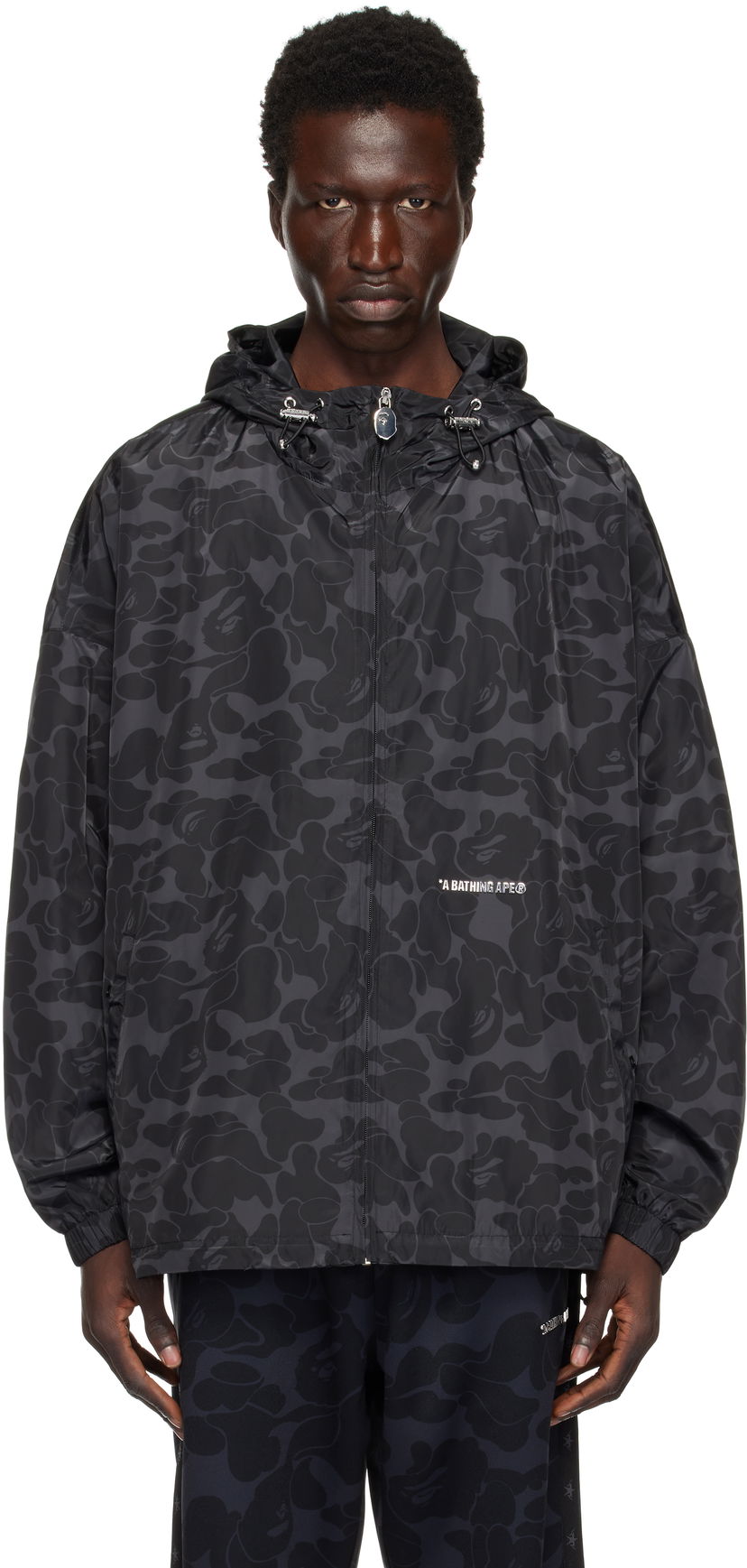 Vetrovka BAPE Hooded Camo Print Jacket Črna | 0ZXLJMX40301NBKX