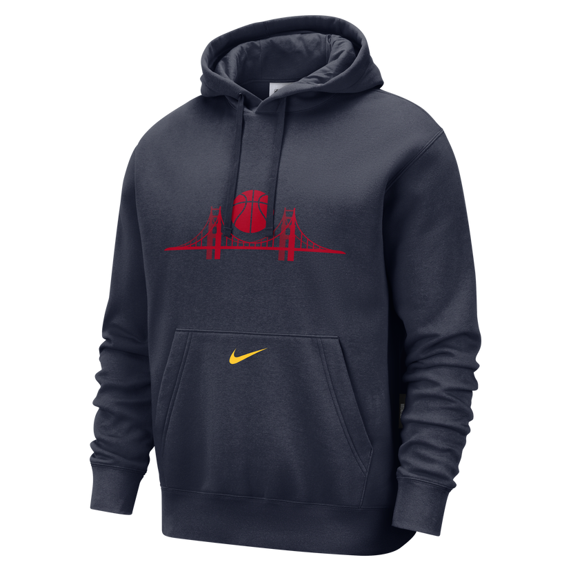 Pulover Nike NBA Golden State Warriors Club City Edition Fleece Hoodie Modra | FZ0597-419