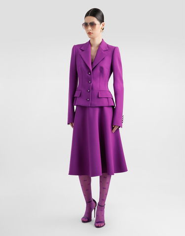 Jakna Dolce & Gabbana Dolce & Gabbana Double Crepe Fitted Blazer Lila | F27DSTGDC9HF0571, 1