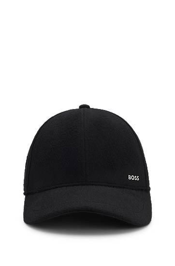 Kapa BOSS Wool-silk cap with twill lining Črna | 50550616