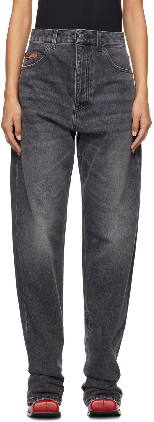 Kavbojke Martine Rose Open Fly Jeans Črna | 245WD03002