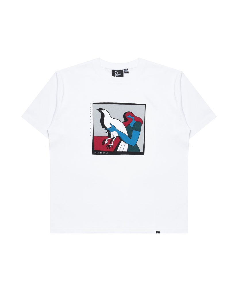 Majica By Parra Parra Chicken Heads Graphic T-Shirt Bela | 53301