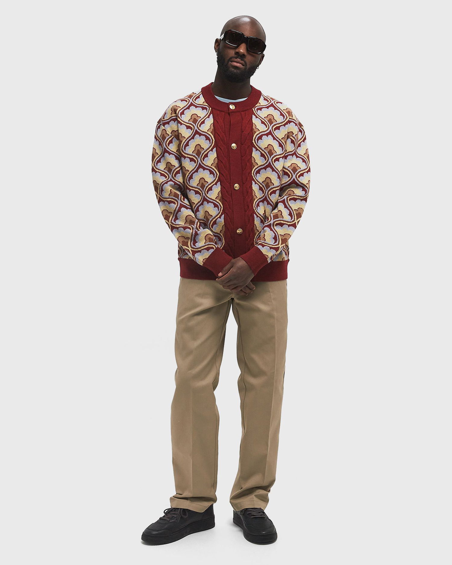 Pleteni pulover Drôle de Monsieur Drole de Monsieur Le Tapisserie Cardigan Rdeča | G-CA134-WO021-RD, 1