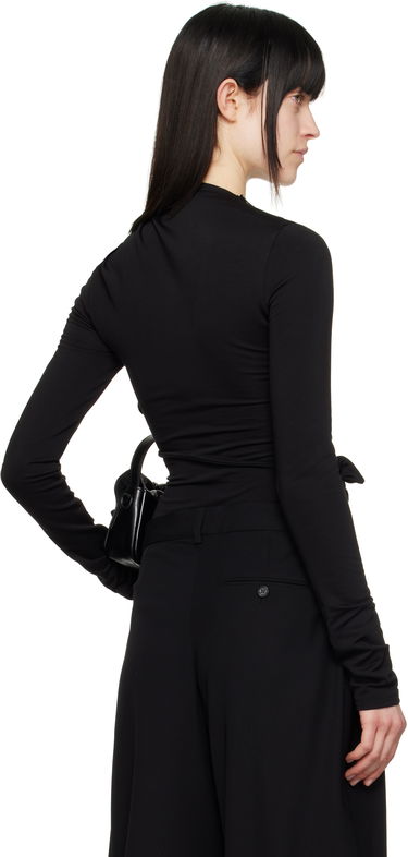 Majica Acne Studios Acne Studios Knotted Cutout Long Sleeve Top Črna | AL0453-, 2