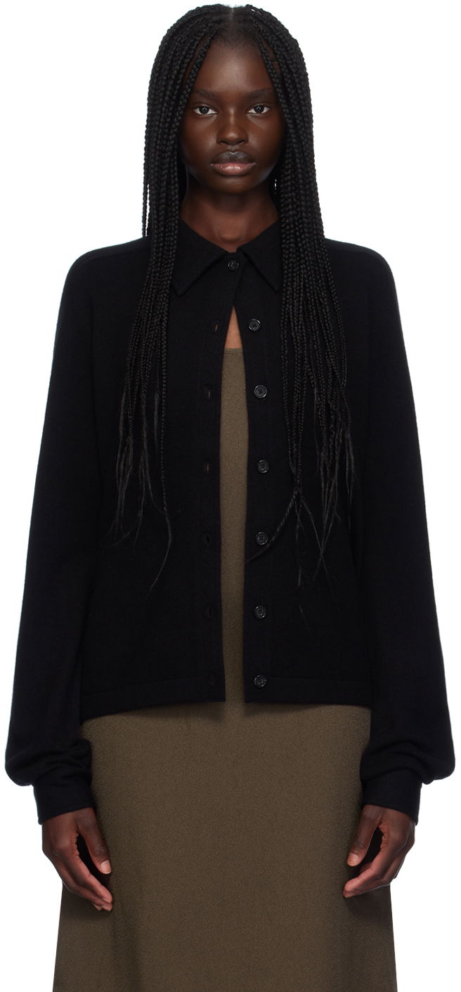 Pleteni pulover TOTEME TOTEME Raglan Sleeve Cardigan Črna | 243-WRT0347-YA0016