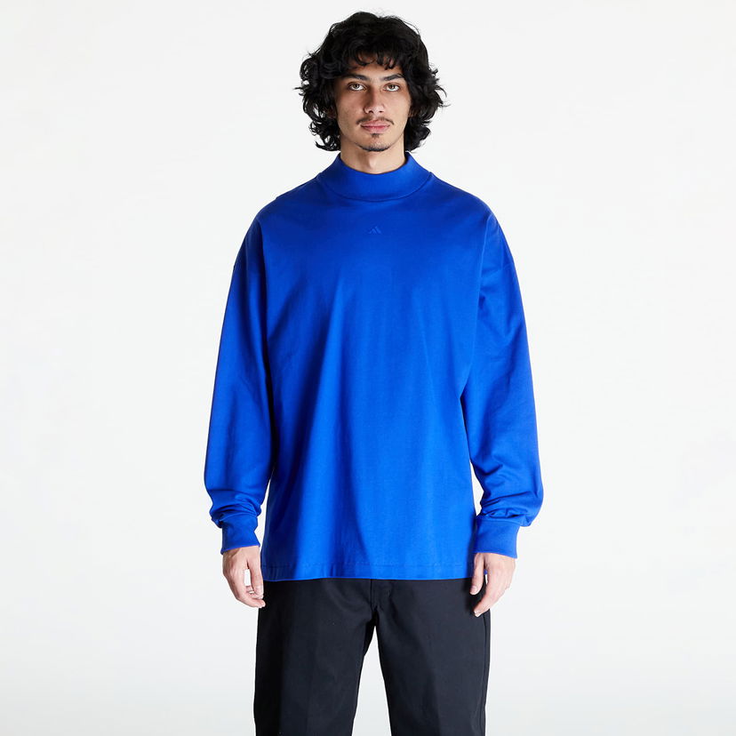 Pulover adidas Performance adidas Basketball Long Sleeve Tee UNISEX Mornarica | IX1969