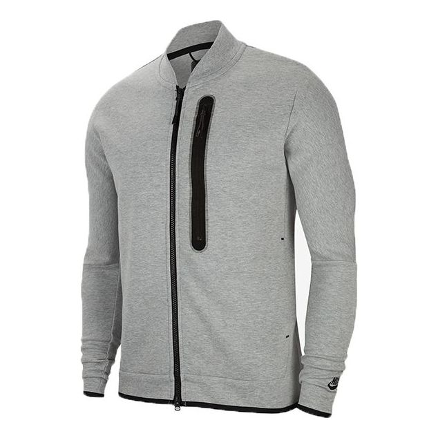 Pleteni pulover Nike Tech Fleece Stand Collar Jacket Siva | CZ1797-063