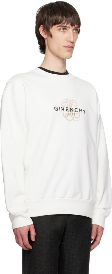 Pleteni pulover Givenchy Givenchy Reverse Sweatshirt Bela | BMJ0LC3YQJ130, 4