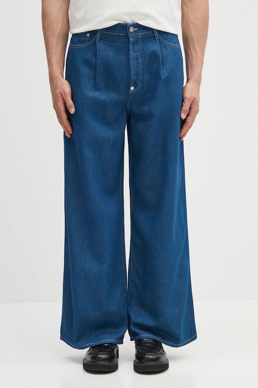 Kavbojke KENZO Kenzo Wide Leg Jeans Modra | FF55DP4196T1.DM
