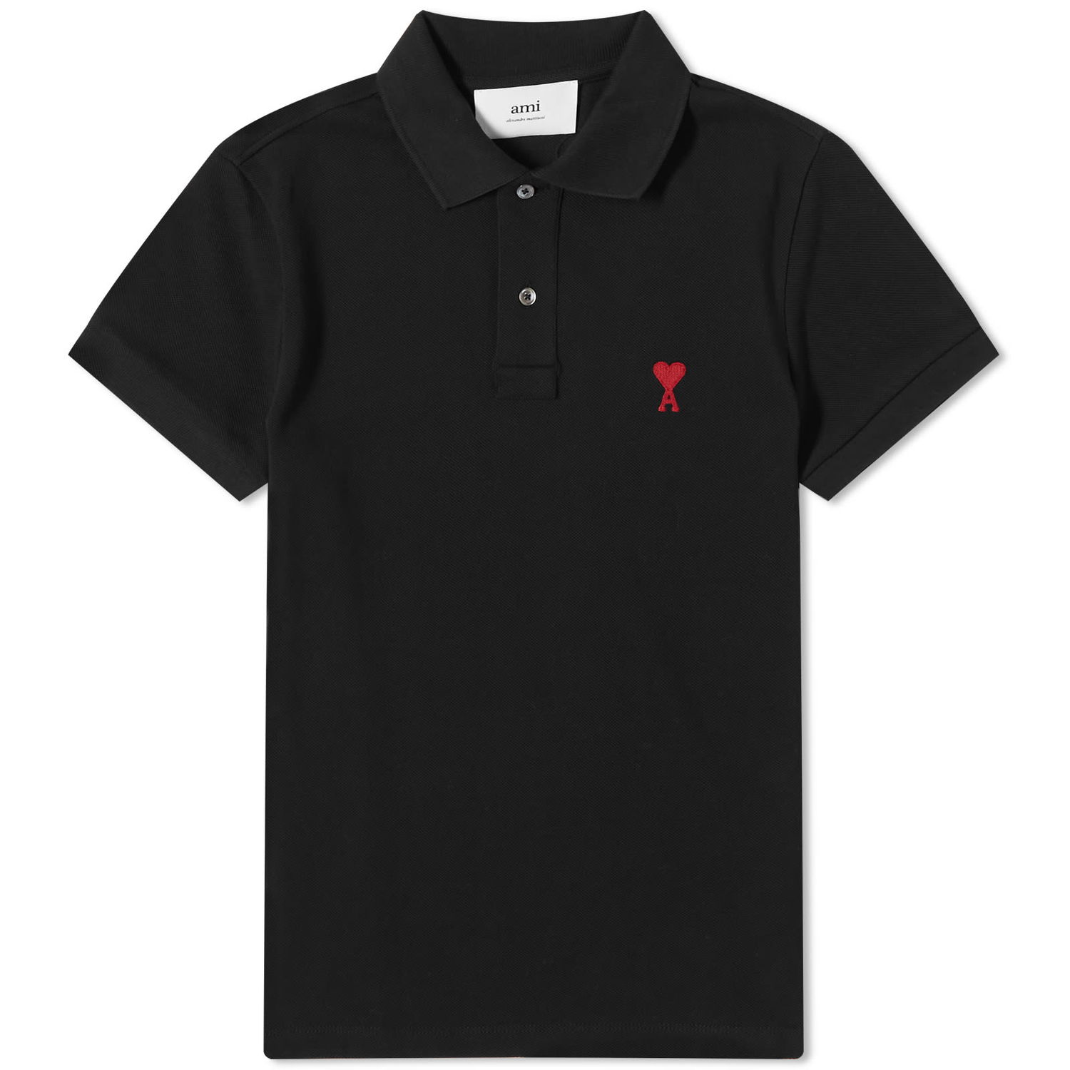 Polo majica AMI Small A Heart Polo Tee Črna | BFUPL001-760-001, 0