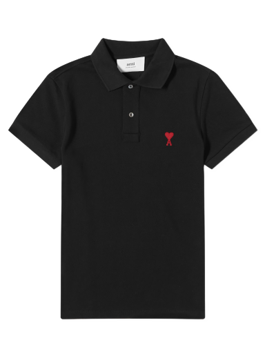 Polo majica AMI Small A Heart Polo Tee Črna | BFUPL001-760-001
