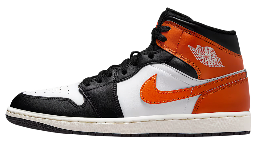 Superge in čevlji Jordan Jordan 1 Mid Black Toe Oranžna | DQ8426-801