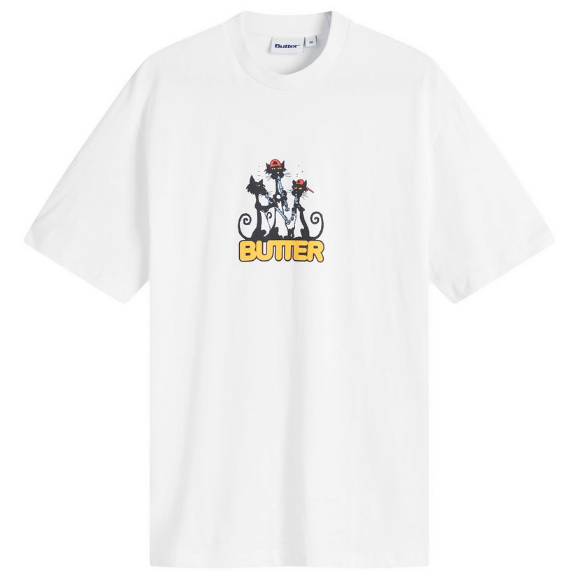 Majica Butter Goods White Graphic T-Shirt Size Large Bela | BGQ4240260-WHT
