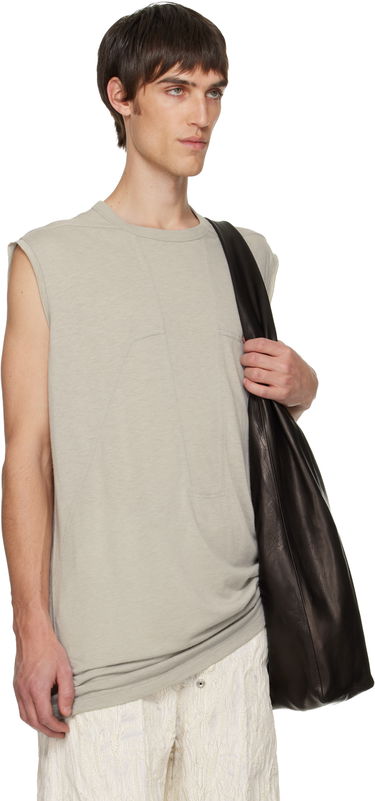 Majica brez rokavov Rick Owens Concordians Splintered Tarp Paneled Sleeveless T-shirt Siva | RU02E1168 JR, 4