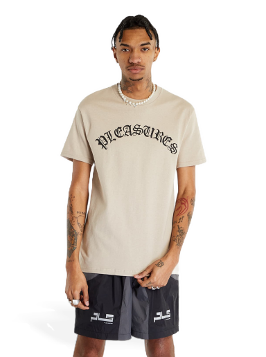 Majica Pleasures Old E Logo T-Shirt Bež | P23SP063 SAND