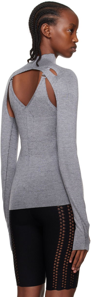 Pleteni pulover Dion Lee Cutout Turtleneck Top Siva | C7078P22, 2