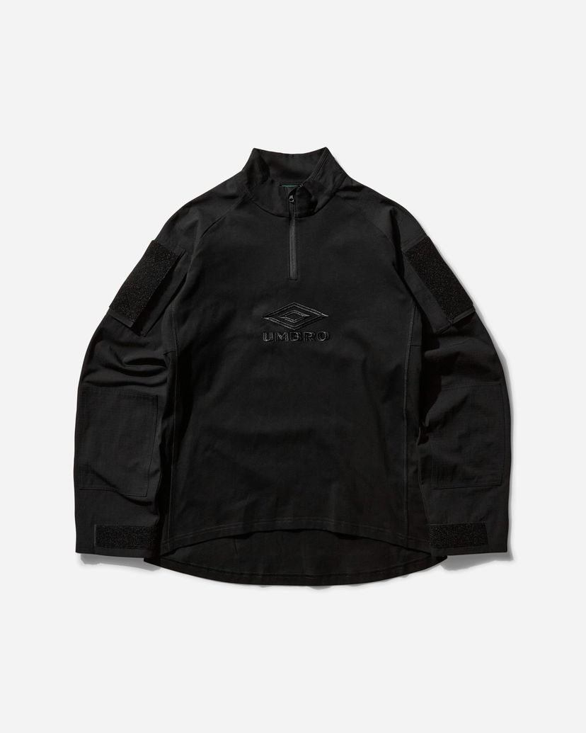 Pulover Umbro Tactical Half Zip Sweatshirt Črna | UBMW0254JY68 BLK0001