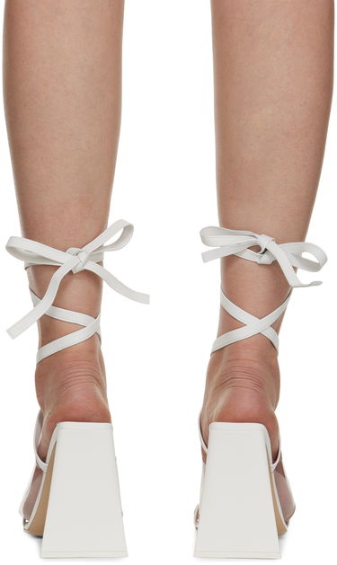 Modni dodatki The Attico Attico Isa Lace-Up Heeled Sandals Bela | 231WS623 L001, 1