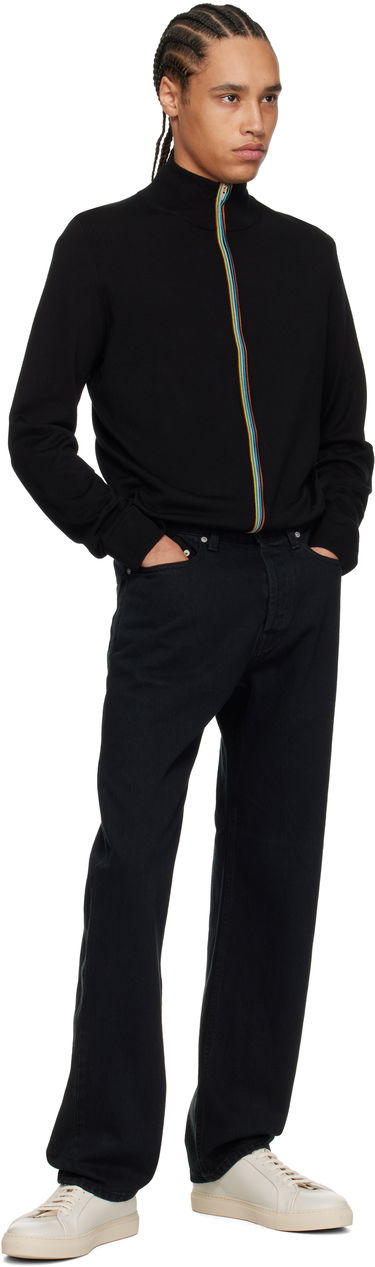 Pleteni pulover Paul Smith Paul Smith Signature Striped Zip Cardigan Črna | M1R-248Z-P02094-79, 3