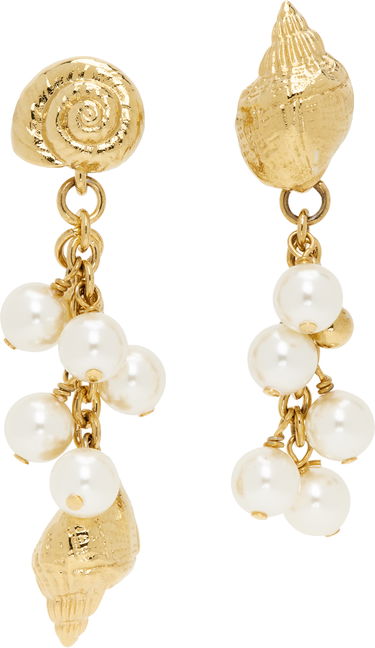 Uhani CHLOÉ Chloé 'The Chloé Shells' Pearl Drop Earrings Kovinski | CHC25UFE38SYP, 0