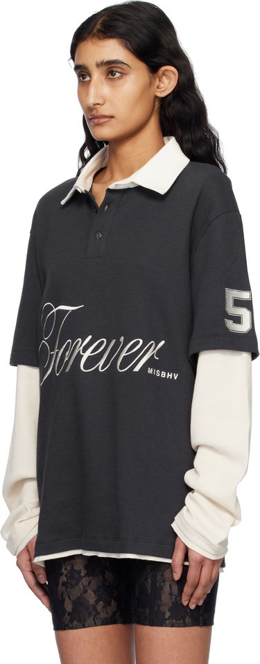 Polo majica MISBHV MISBHV 'Forever' Double Layer Polo Črna | 250W152, 3
