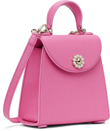 Torbica Simone Rocha Simone Rocha Mini Valentine Pearl-Embellished Crossbody Bag Roza | BAG172 0787, 1