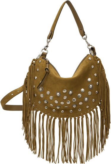Torbica ISABEL MARANT Isabel Marant Oskan Suede Fringe Hobo Bag Rjava | BF0066FB-C2C16M, 0