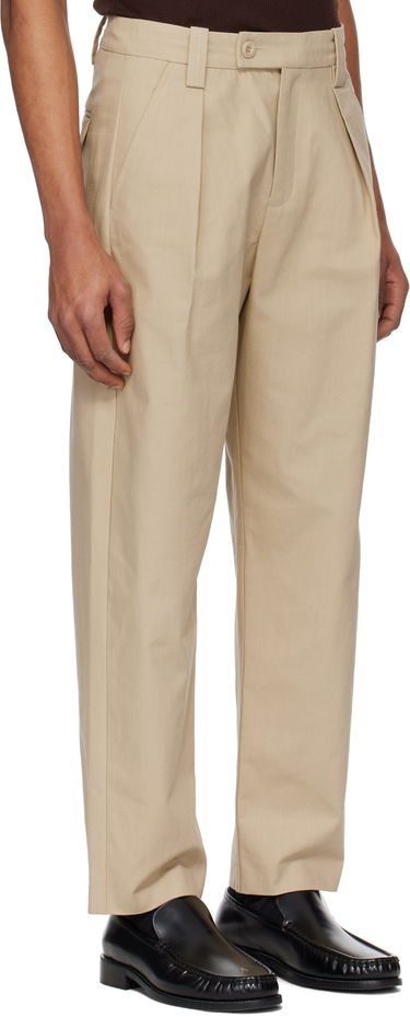 Hlače A.P.C. A.P.C. Renato Pleated Trousers Bež | COHFU-H08428, 1