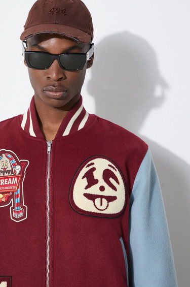 Bomber jakna BBC IceCream ICECREAM Diner Team Varsity Bomber Jacket Bordo | IC24106, 4
