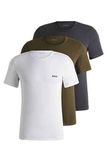 Majica BOSS BOSS Three-Pack Cotton Logo T-Shirts Bela | 50532470