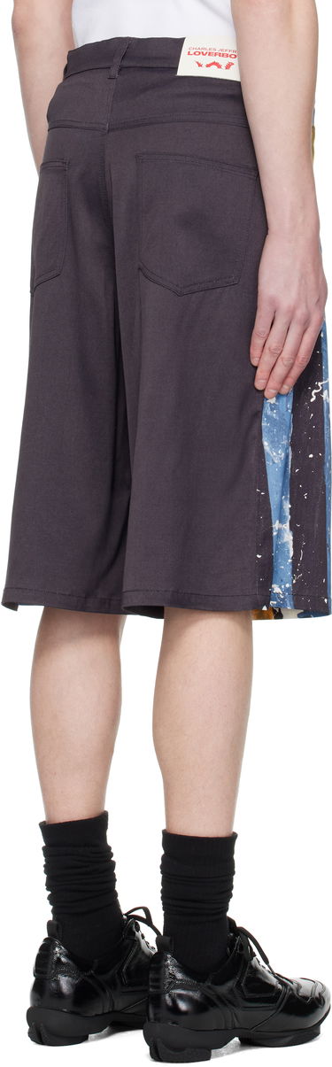 Kratke hlače Charles Jeffrey Loverboy Charles Jeffrey LOVERBOY Silky Print Shorts Modra | 54040301, 2