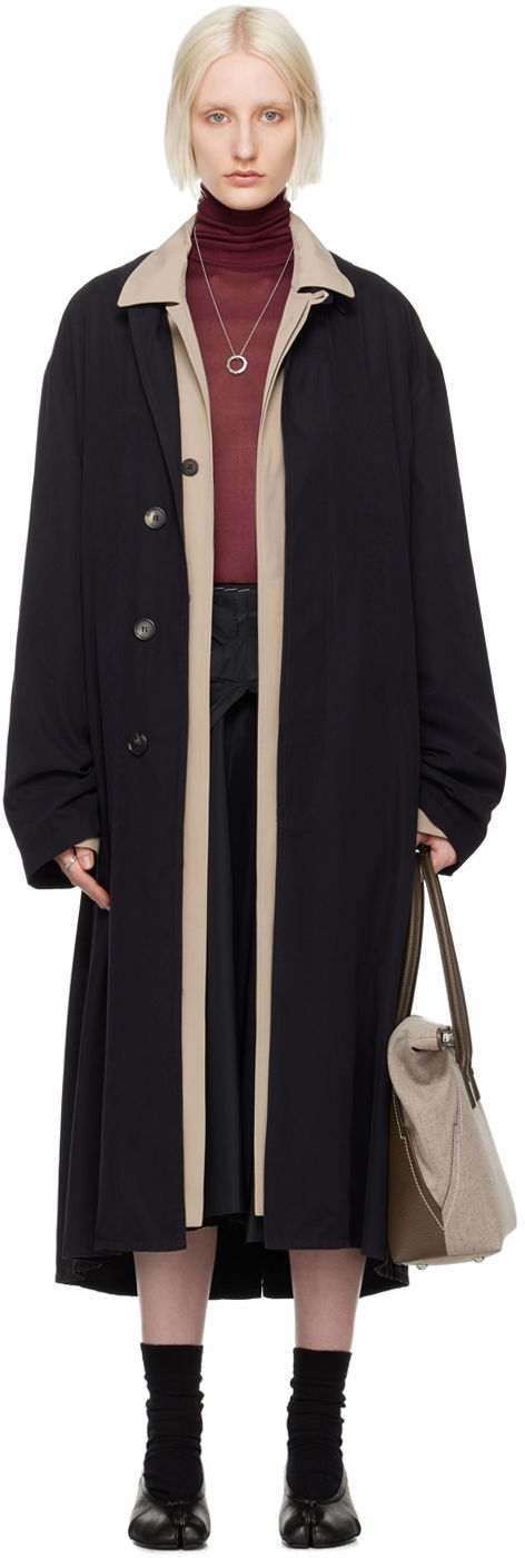 Plašči Maison Margiela Black Peached Trench Coat Črna | S51AH0184 M35137