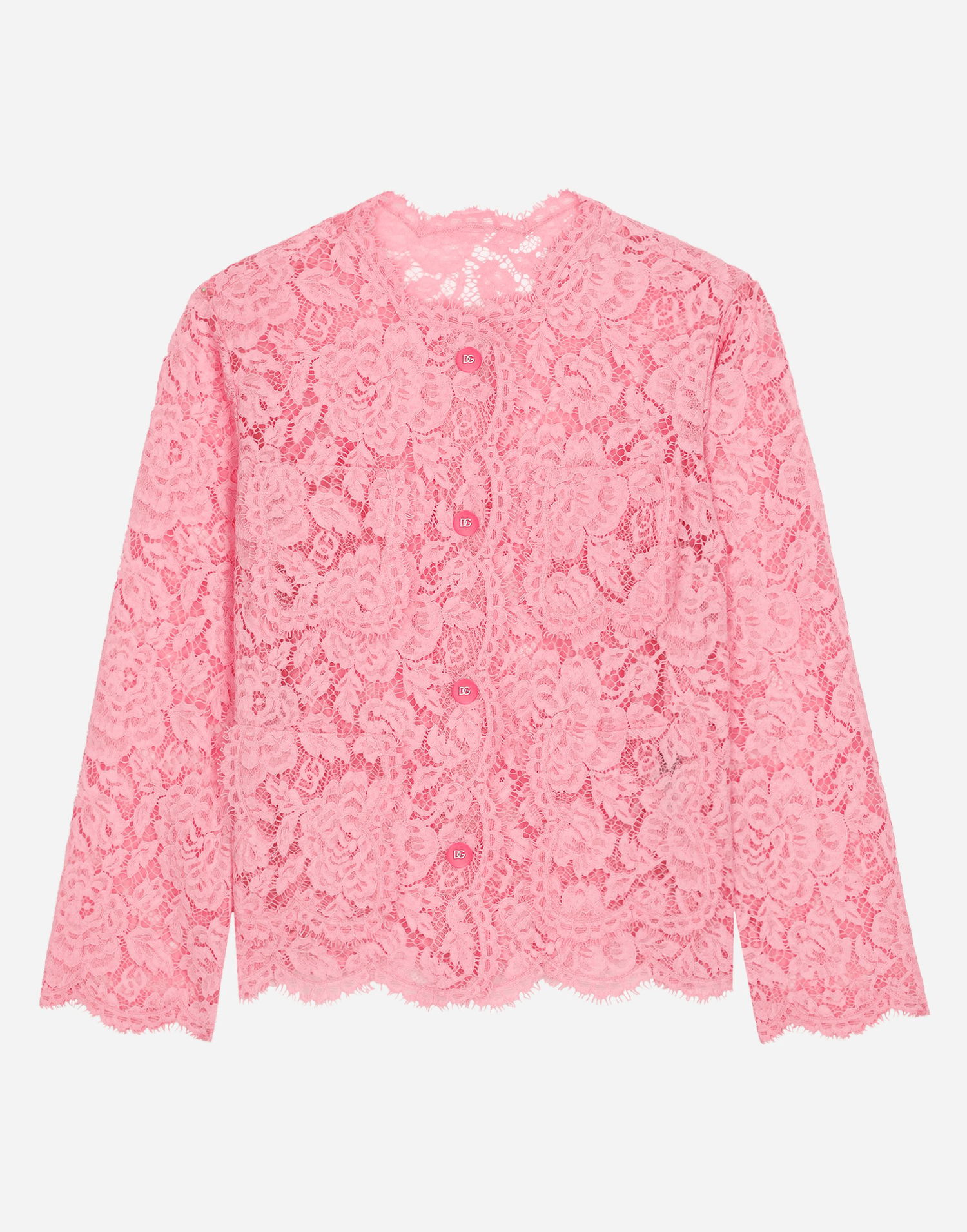 Srajce Dolce & Gabbana Single-breasted Lace Jacket Roza | F29TUTGDBLJF0758, 0