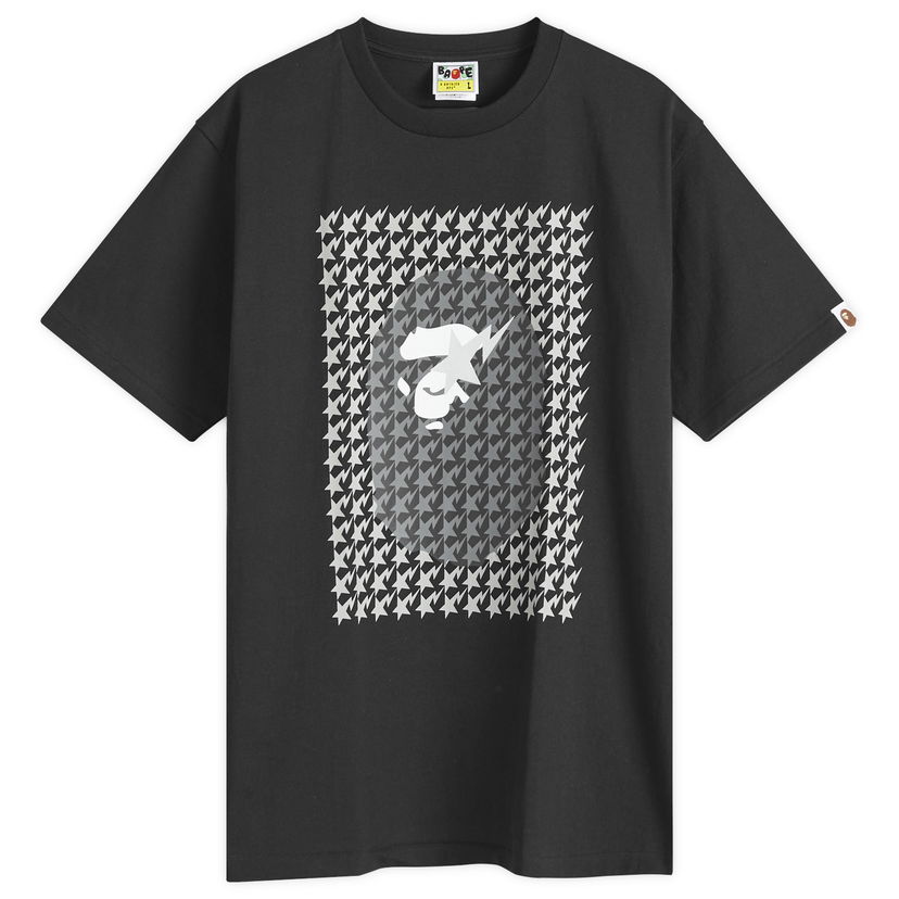 Majica BAPE Houndstooth Ape Head Graphic T-Shirt Black Črna | 001TEK801035M-BK2