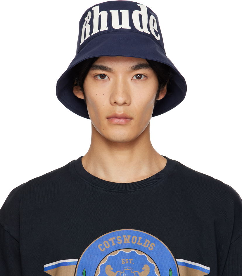 Klobuk Rhude Logo Bucket Hat Mornarica | RHPF25HA02747
