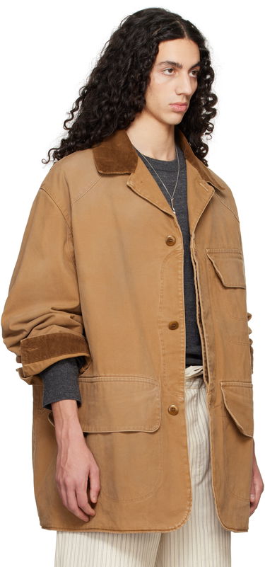 Jakna Maison Margiela Maison Margiela Corduroy Collar Waxed Jacket Rjava | S50AM0625 M35206, 1